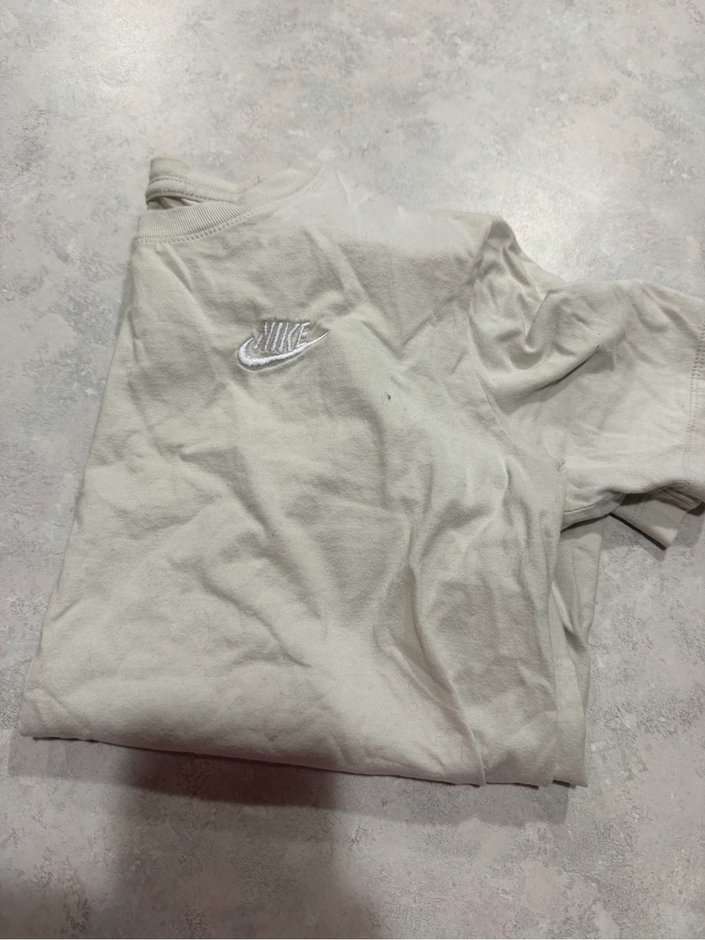 Nike Short Sleeve Crewneck T-Shirt in Light Beige